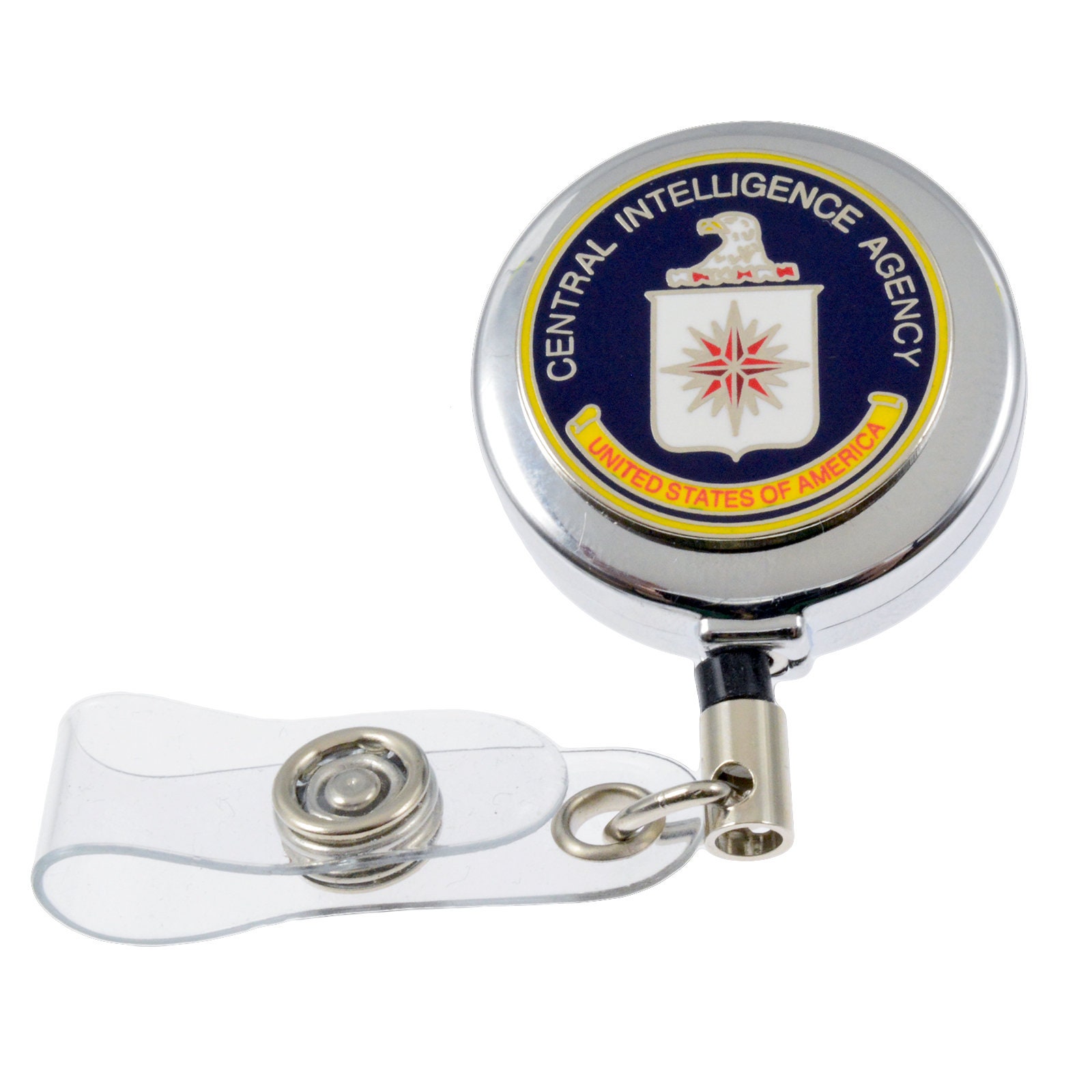 CIA Central Intelligence Security Badge Retractable ID Card Holder