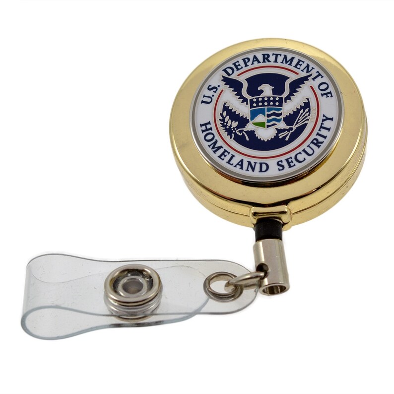 DHS Homeland Security Retractable Badge Reel ID Card Security | Etsy