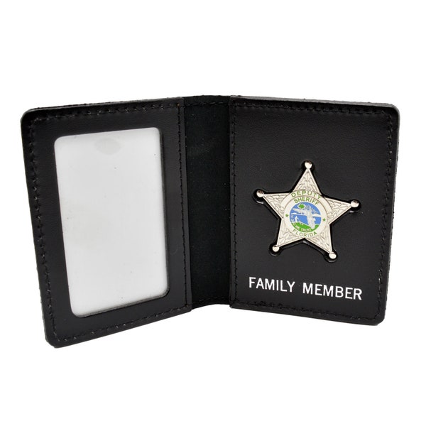 Florida Sheriff's Family Member Mini Badge License ID Card Holder Wallet