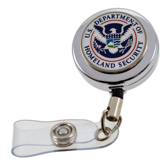DHS Homeland Security Retractable Badge Reel ID Card Security Pass