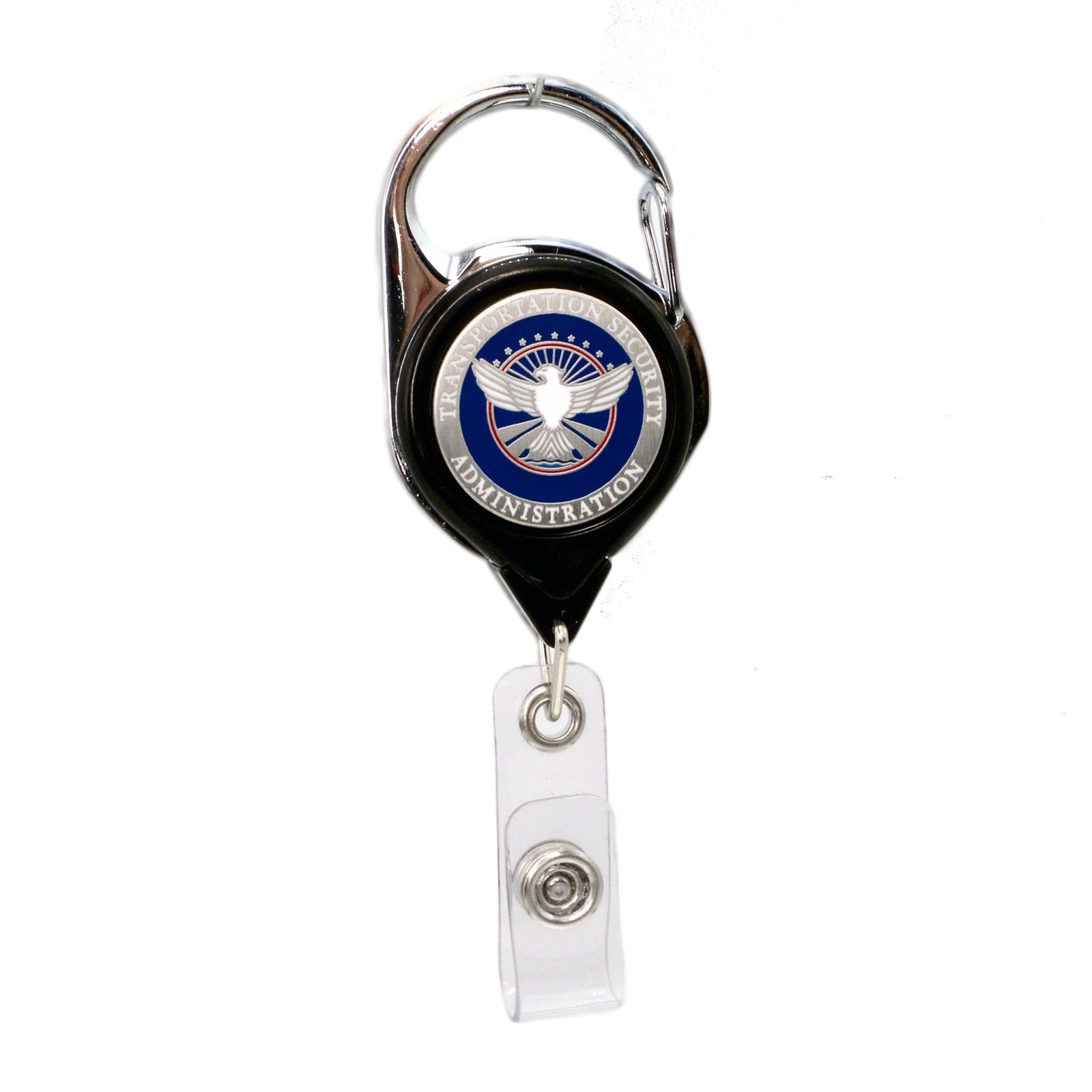 TSA Officer Patch Carabiner Retractable Badge Reel ID Holder Etsy