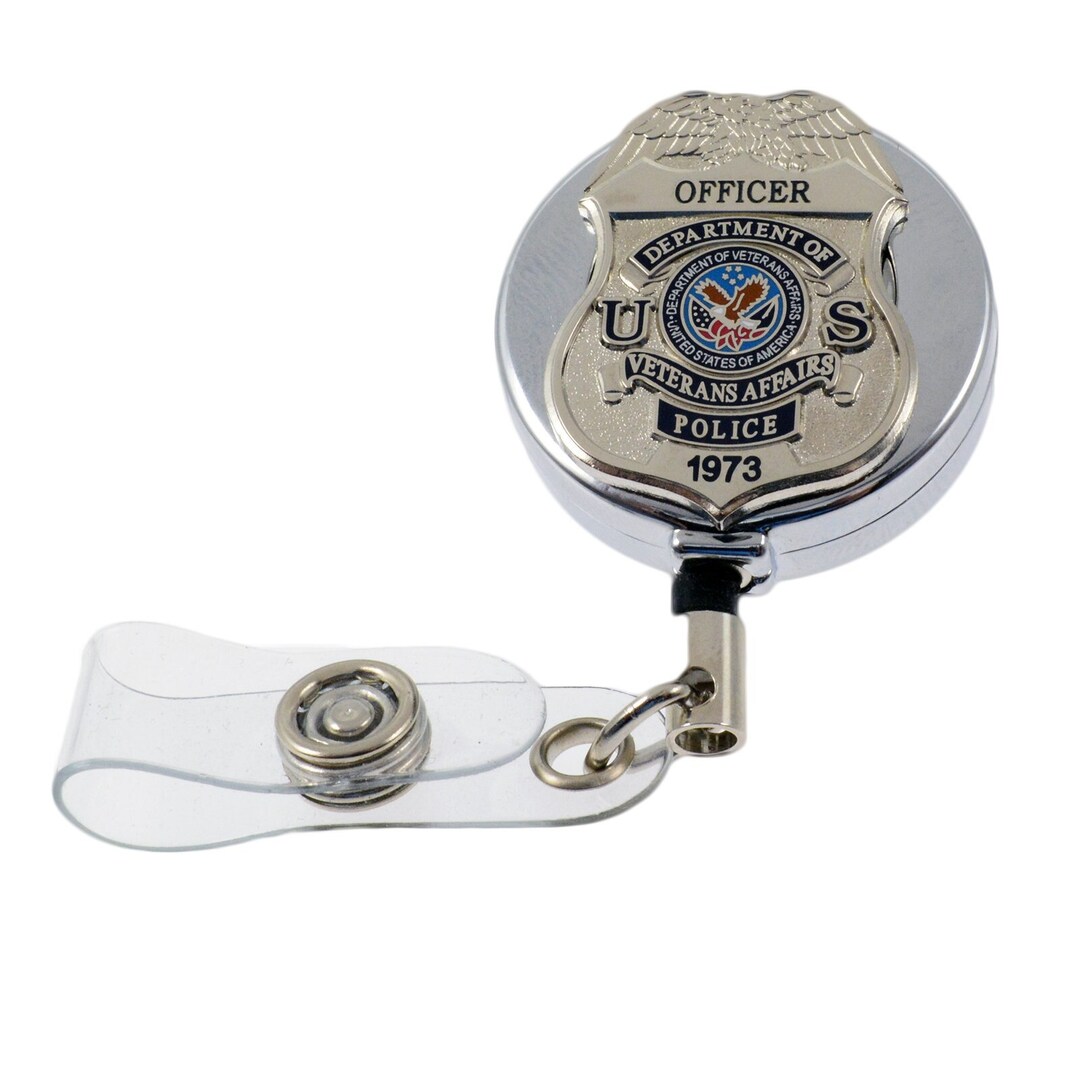 Veterans Affairs Police Badge Reel Retractable Security ID PIV Card