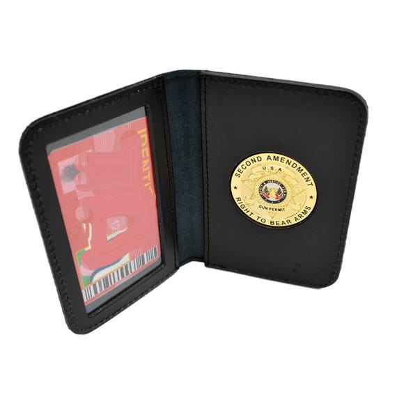 Buy 2nd Amendment Medallion Concealed Weapons Carry Permit Leather
