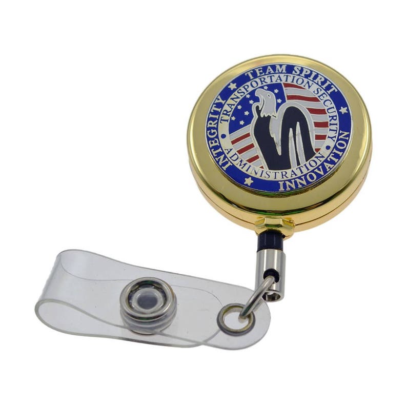 DHS TSA Patch Retractable Badge Reel ID Card Security Pass Etsy