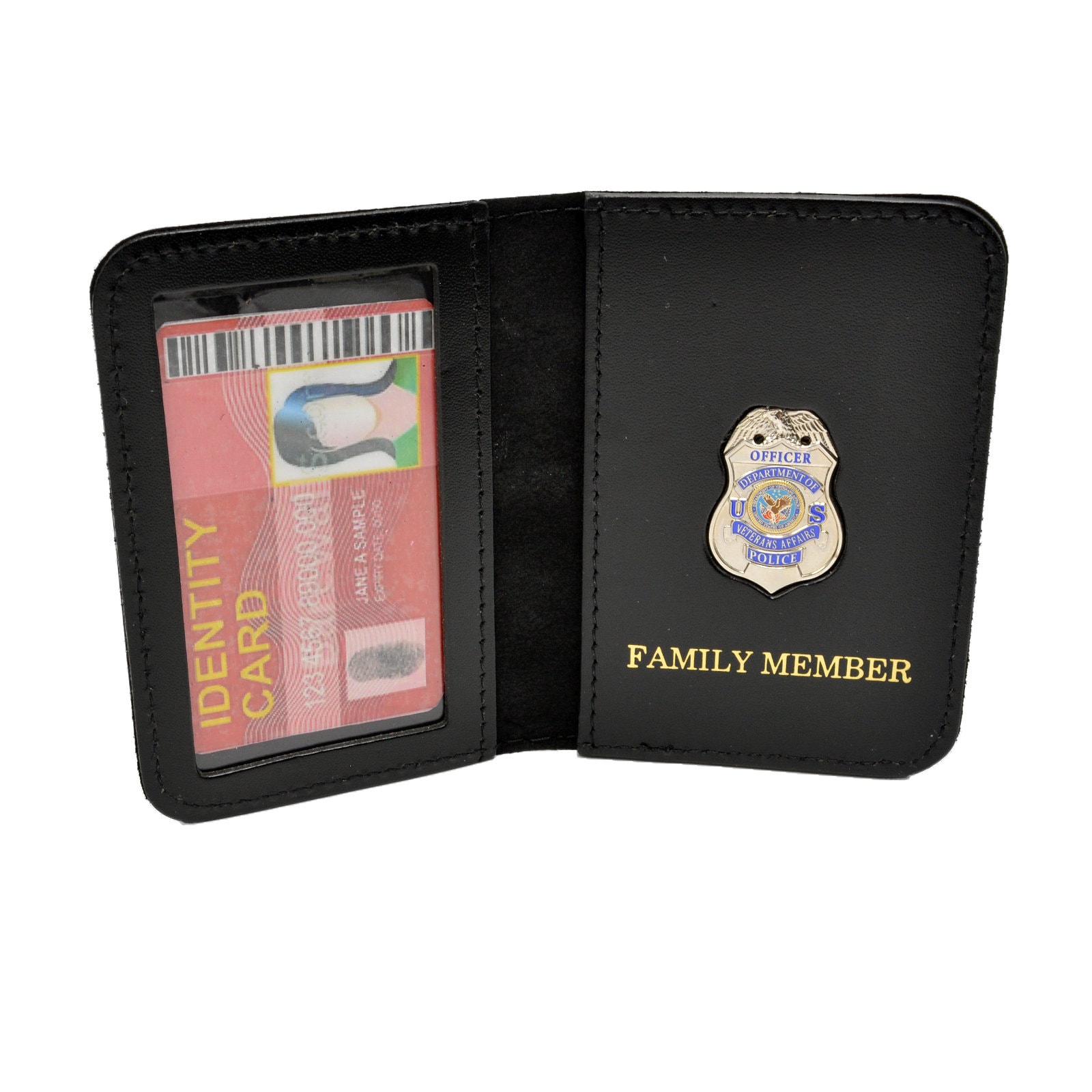 Veterans Affairs Police Mini Badge Retractable ID Holder Reel