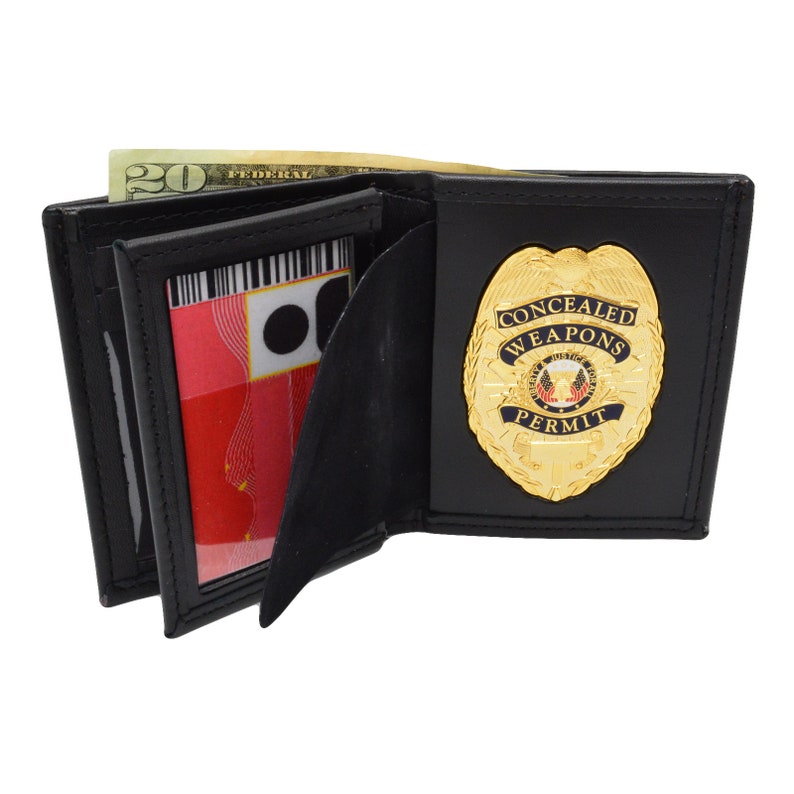Concealed Weapons Permit Flat Badge & Wallet Combo Etsy