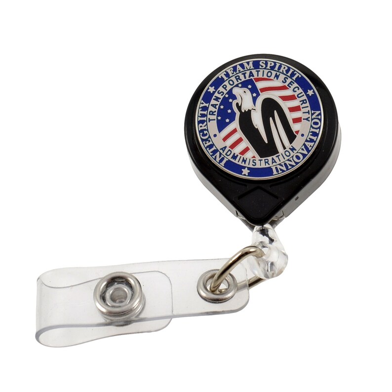 TSA Patch Non Twist Badge Reel Retractable ID Card Holder Etsy