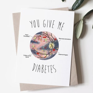 Cartes de voeux médicales ringard : Vous me donnez du diabète