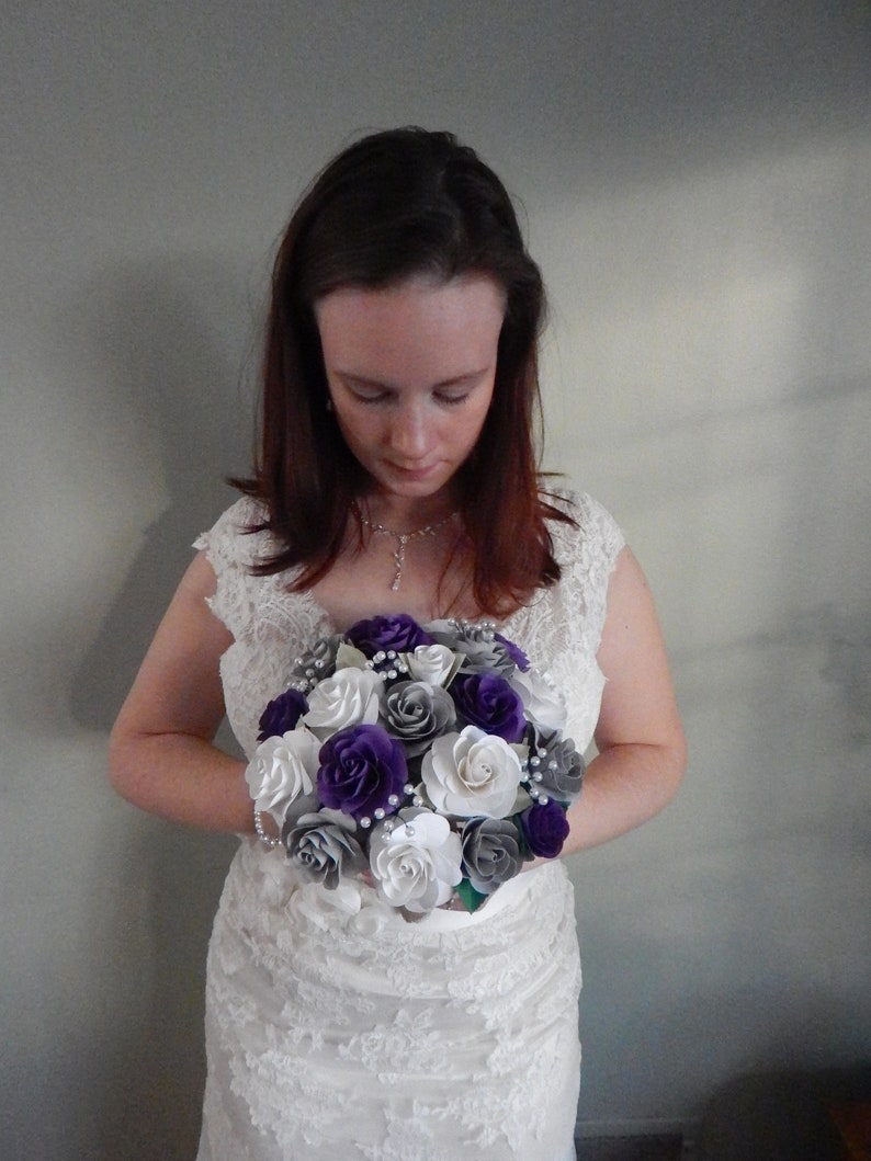 bridal bouquet rose wedding bouquet, Garden rose keepsake bouquet paper rose bouquet bespoke bridal bouquet paper flower bouquet