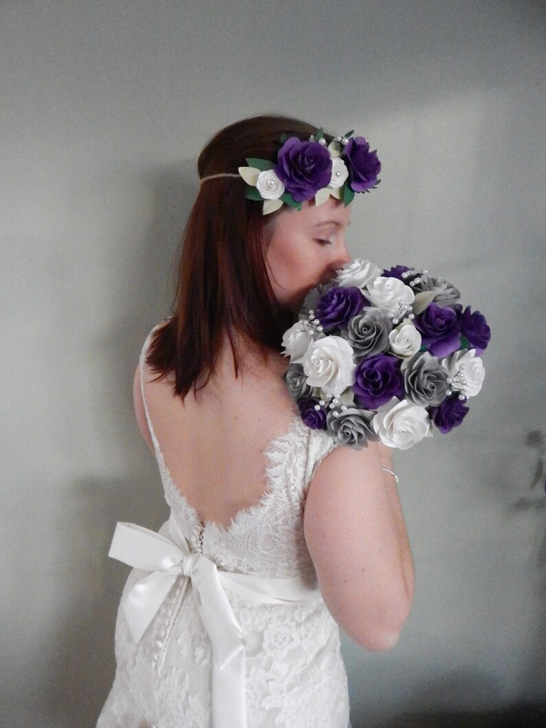 bridal bouquet rose wedding bouquet, Garden rose keepsake bouquet paper rose bouquet bespoke bridal bouquet paper flower bouquet