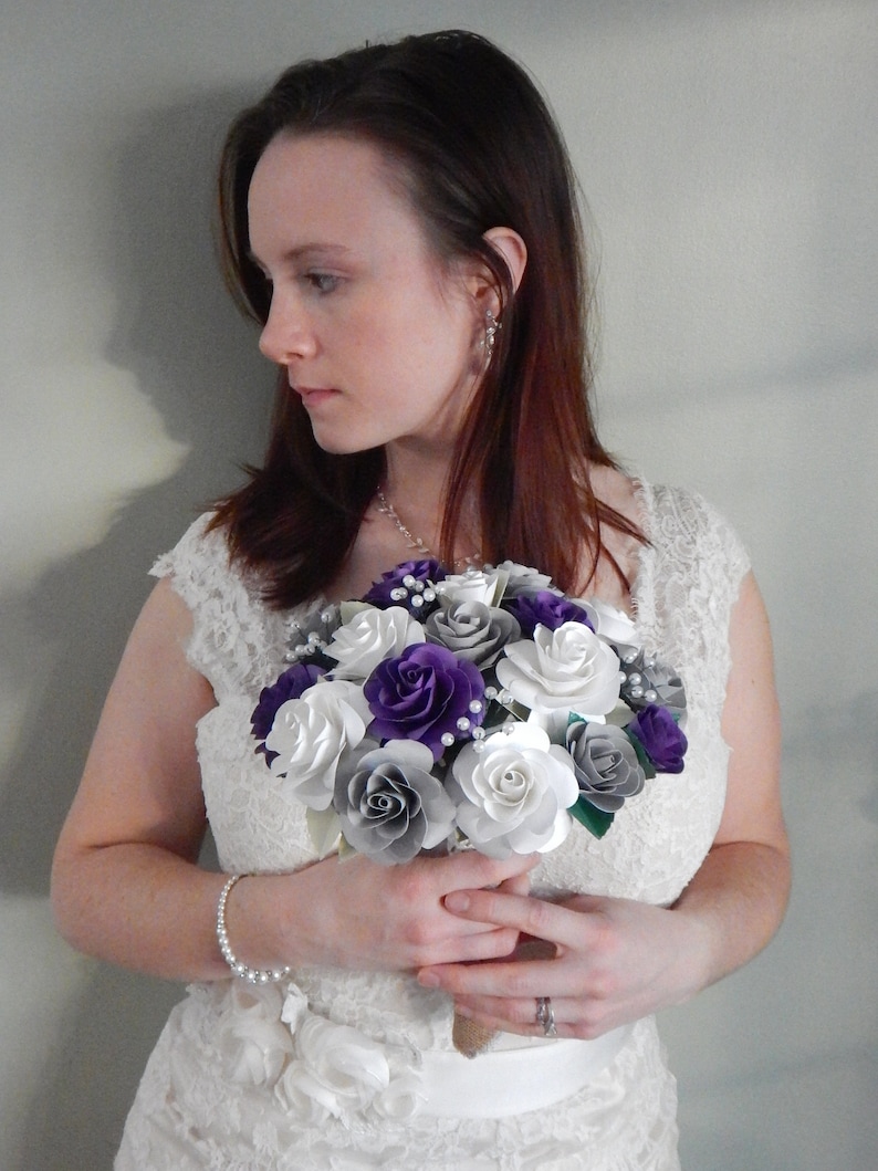 bridal bouquet rose wedding bouquet, Garden rose keepsake bouquet paper rose bouquet bespoke bridal bouquet paper flower bouquet