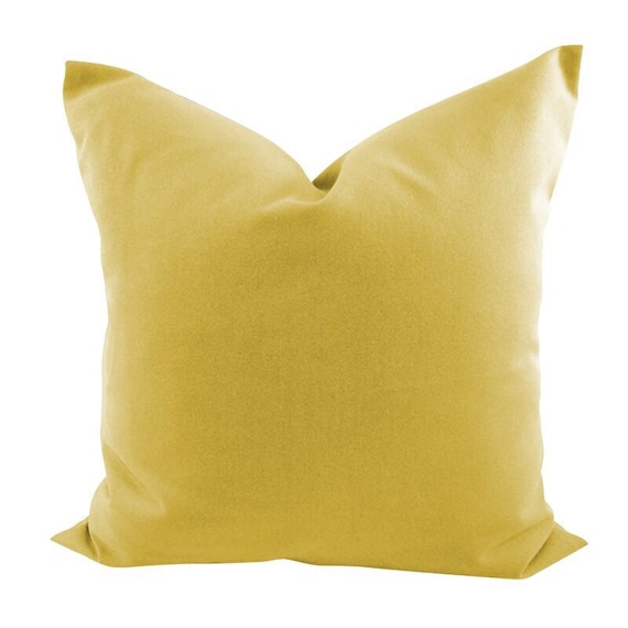 Robert Allen Daffodil Yellow Designer Velvet Pillow Cover