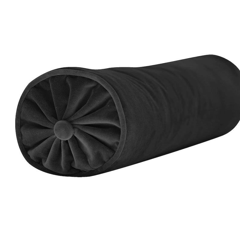 Velvet Bolster Pillow Cover Designer Black All Size Available Etsy