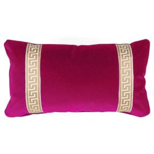 raspberry velvet pillow