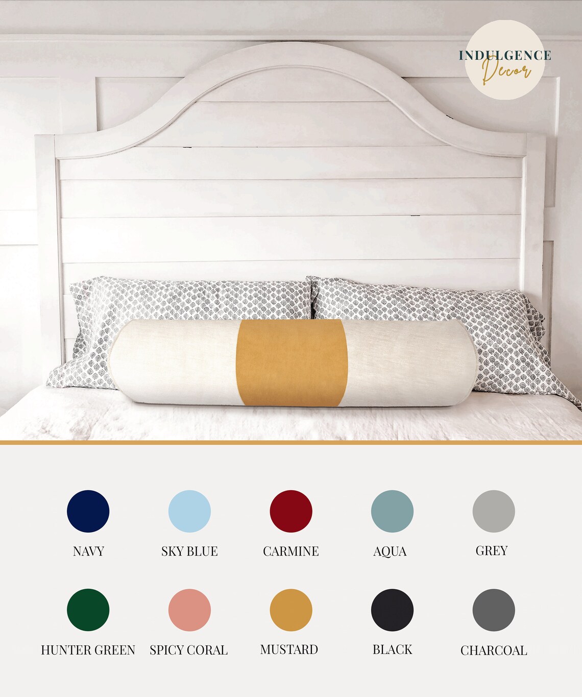 LONG BED Bolster Twin Queen King size designer Flax linen Etsy