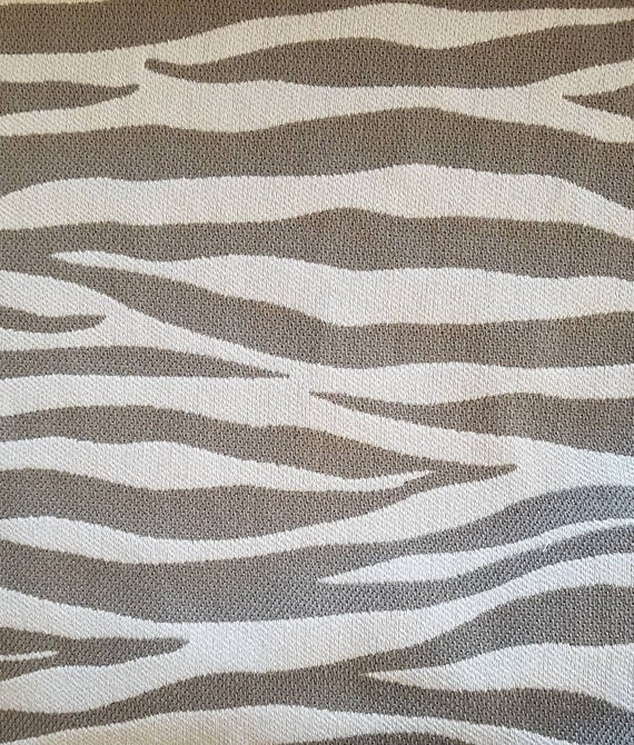 Designer Fabric By The Yard Zebra Woven Texture Taupe Off Etsy