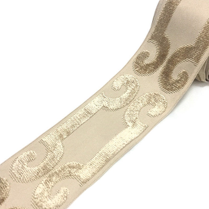 Designer Trim by The Yard Tape Fret work Champagne Velvet Etsy