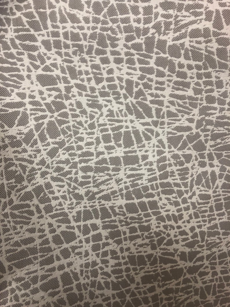 Fabric By The Yard Abstract Woven Texture Taupe Off White Etsy