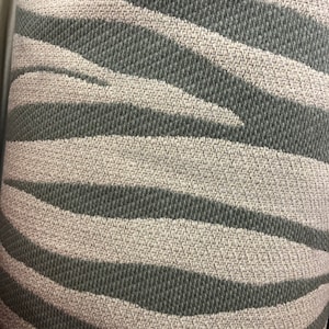 Designer Fabric by The Yard Zebra woven Texture aqua blue green & off white beige meter Drapery Craft upholstery bedding pillow cushion curt