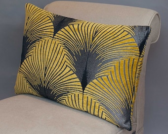 Art Deco Cojín Lujo Terciopelo Chenille diseño geométrico Rosa Y Plata