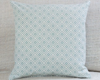 Ikat pillow | Etsy Luxury duck egg blue oatmeal pillow