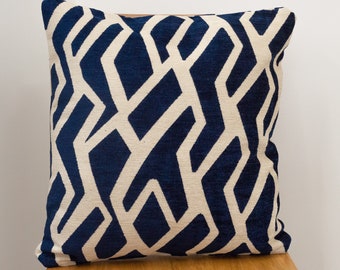 Modern pillow | Etsy Oblong Pillow Modern Bohemian in Blue