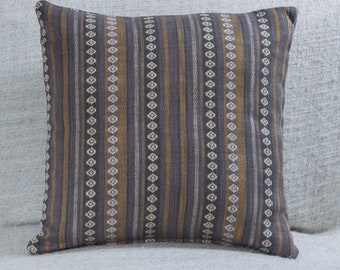 Navajo pillow | Etsy Boho Style Wool Throw Pillow in Ochre