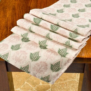 Santex Runner Da Tavola In Cotone Etnico Rosa Cipria 28 Cm X 3 Metri - 100% Cotone, Tagliabile, Per Decorazione Tavolo