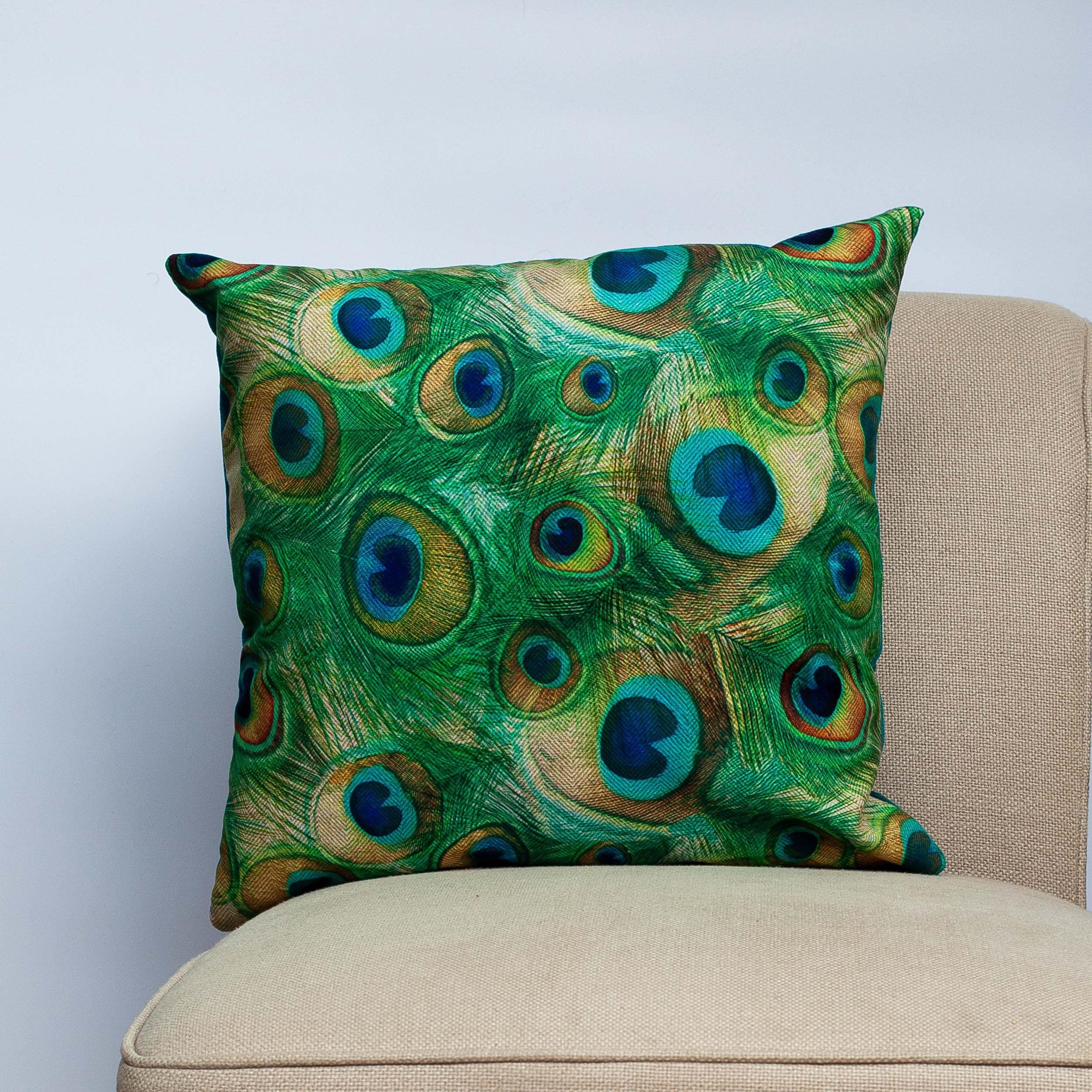 Vintage Square Pillow Cover Peacock Blue / Forest Green / Emerald Gree -  Pattern Homes