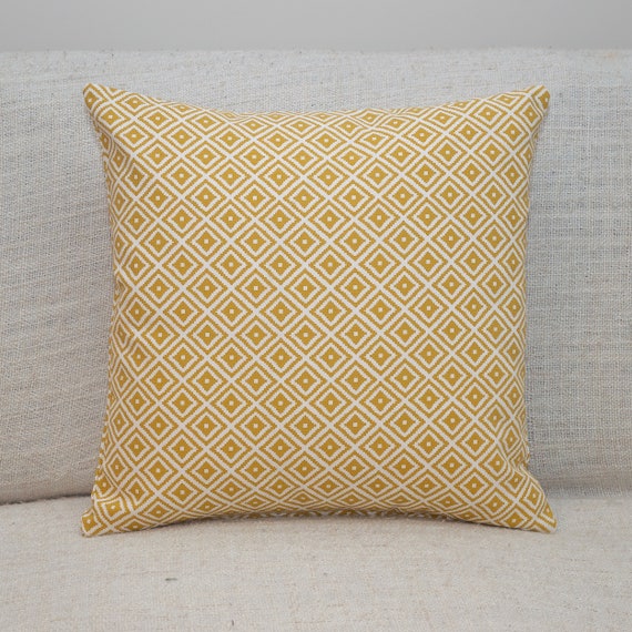 Mustard Diamond Patterned Throw Pillow Mustard Diamond Patterned Throw Pillow