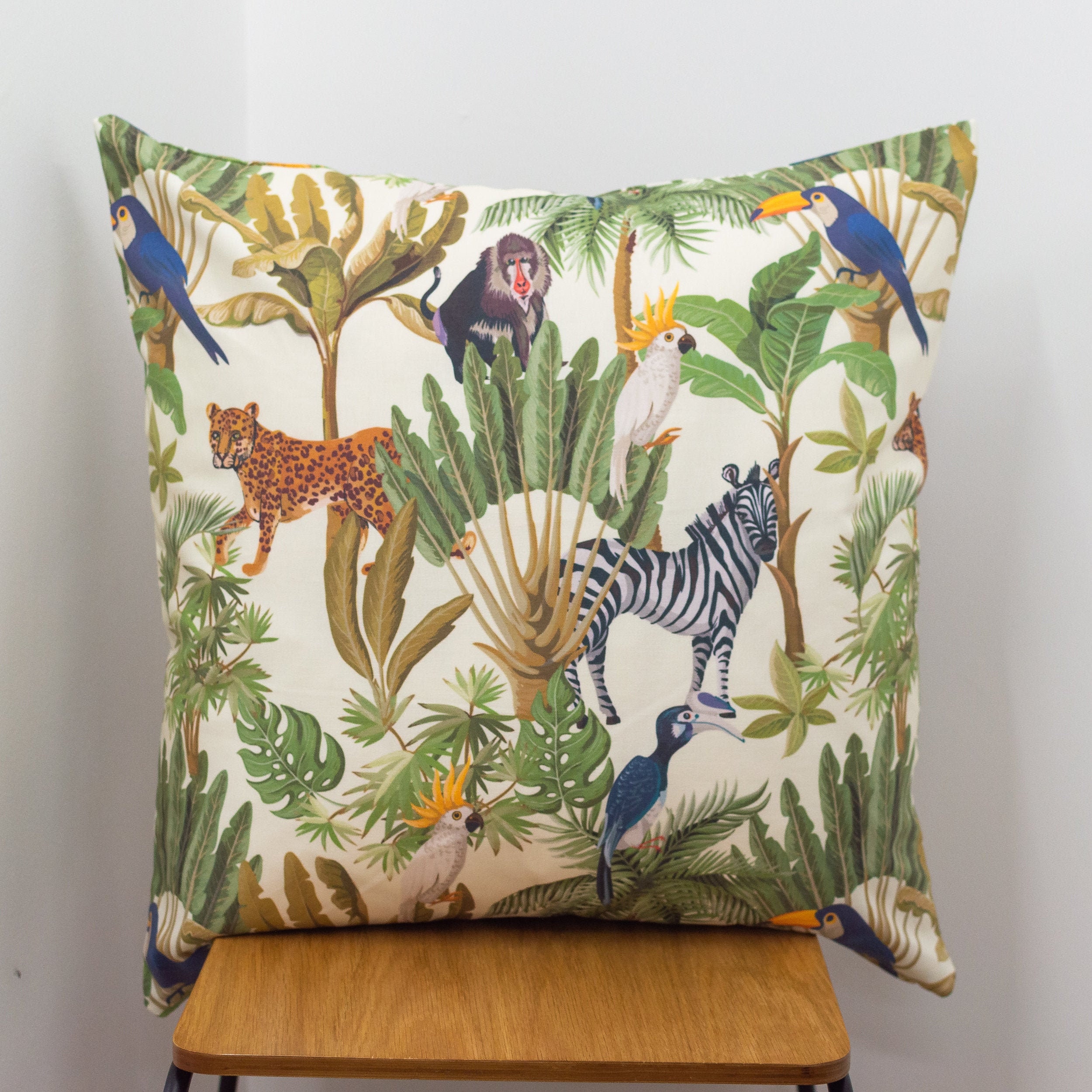 Cartoon Jungle Animals Extra Large Cushion. Double Sided - Etsy Canada Cartoon Jungle Animals Extra Large Cushion. Double Sided - Etsy Canada