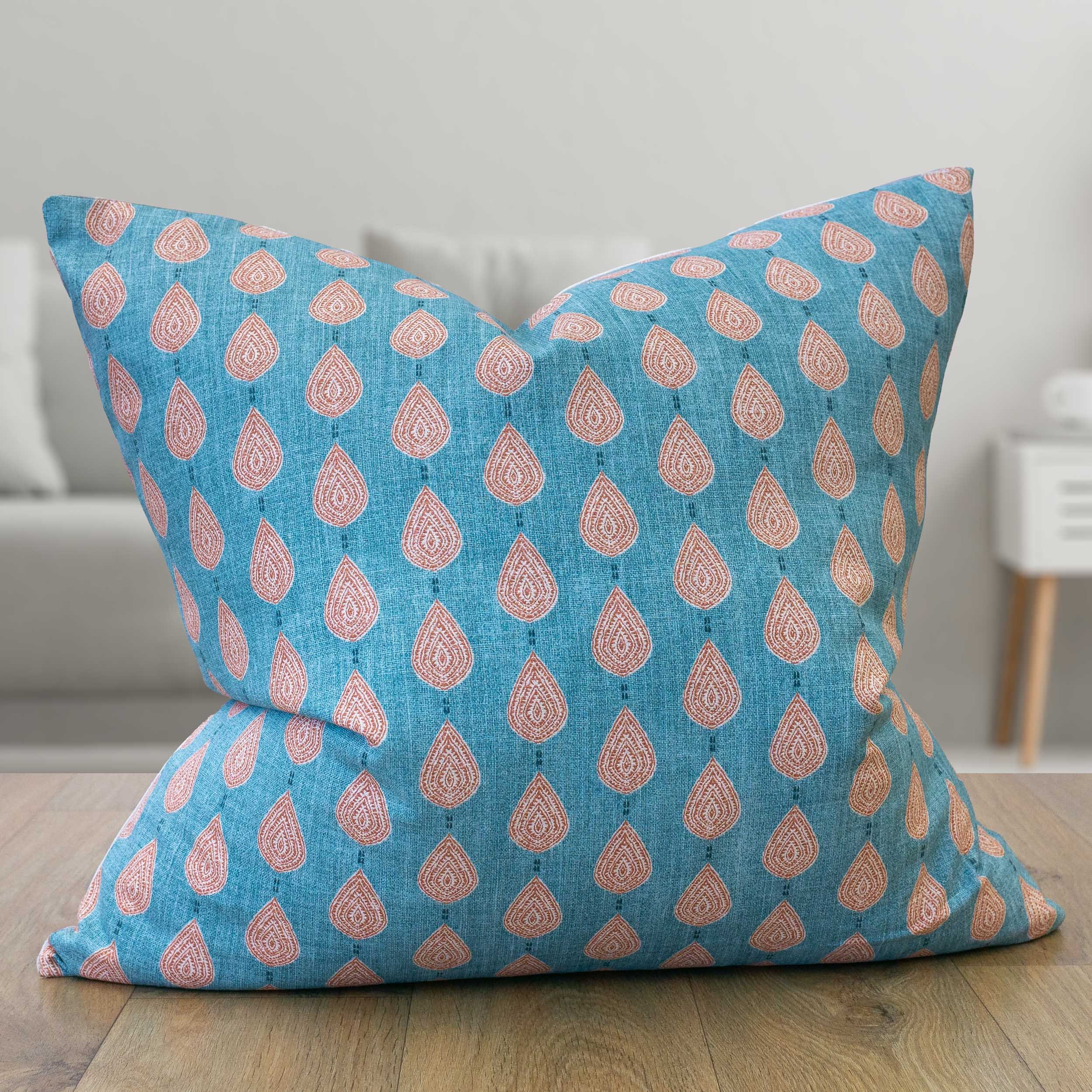 Teal boudoir cushions top