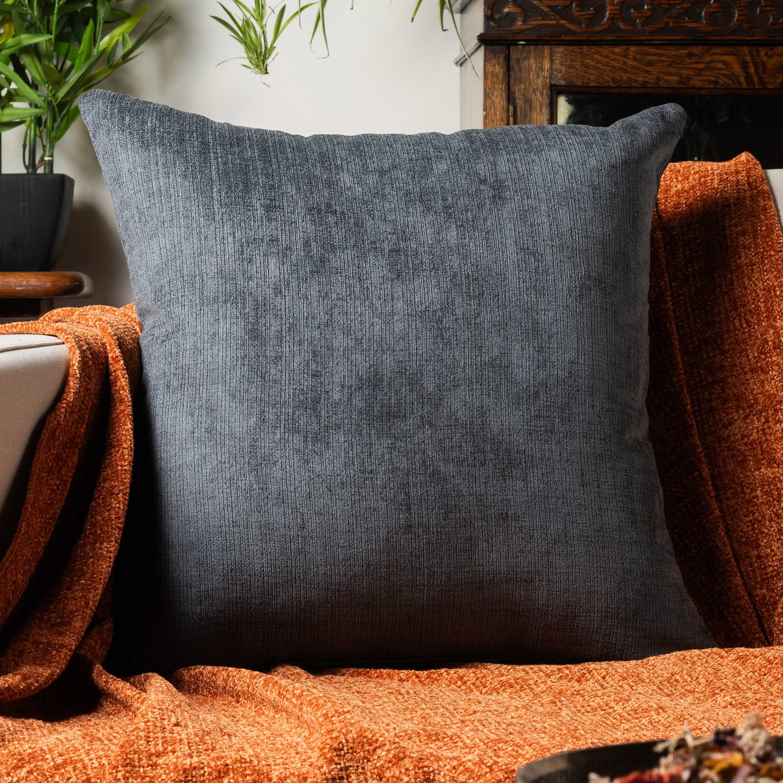 Grey chenille cushion covers outlet