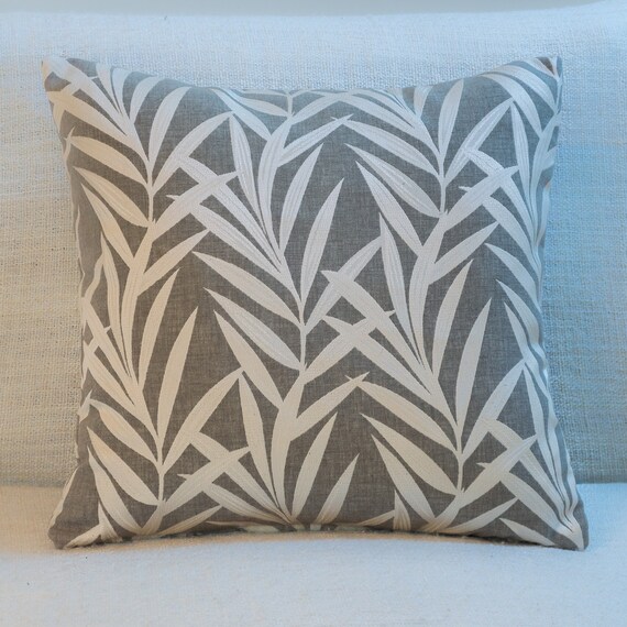 grey leaf cushions