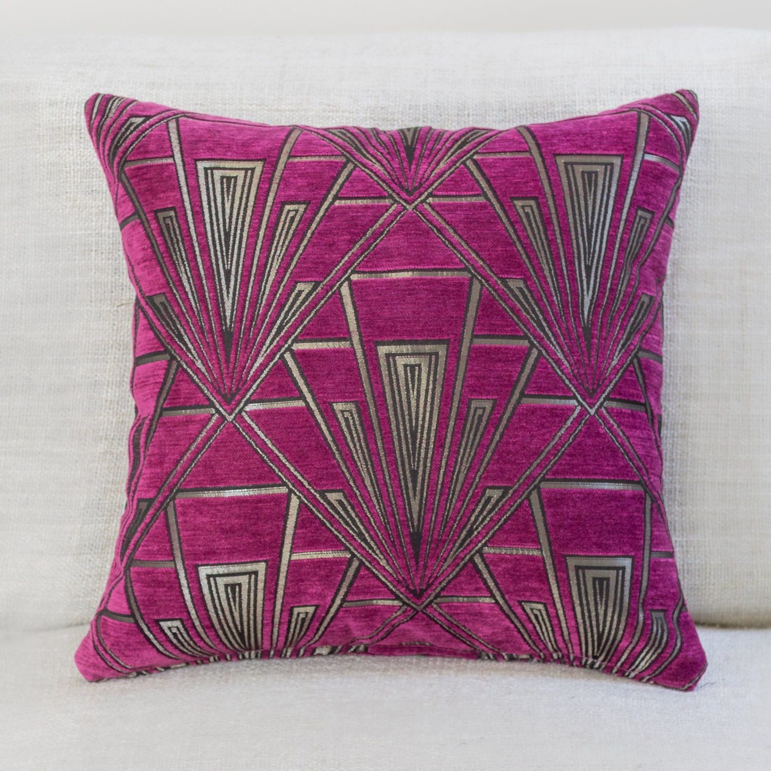 Art Deco Cushion. and Pink. Velvet Geometric Pillow. 20s Square 30s and Chenille. Design. Silver Denmark Style Luxury - Etsy 17x17 Bold