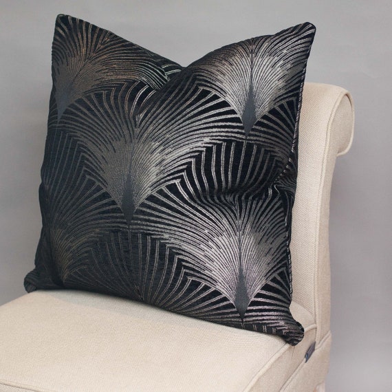 Black silver cushions hotsell