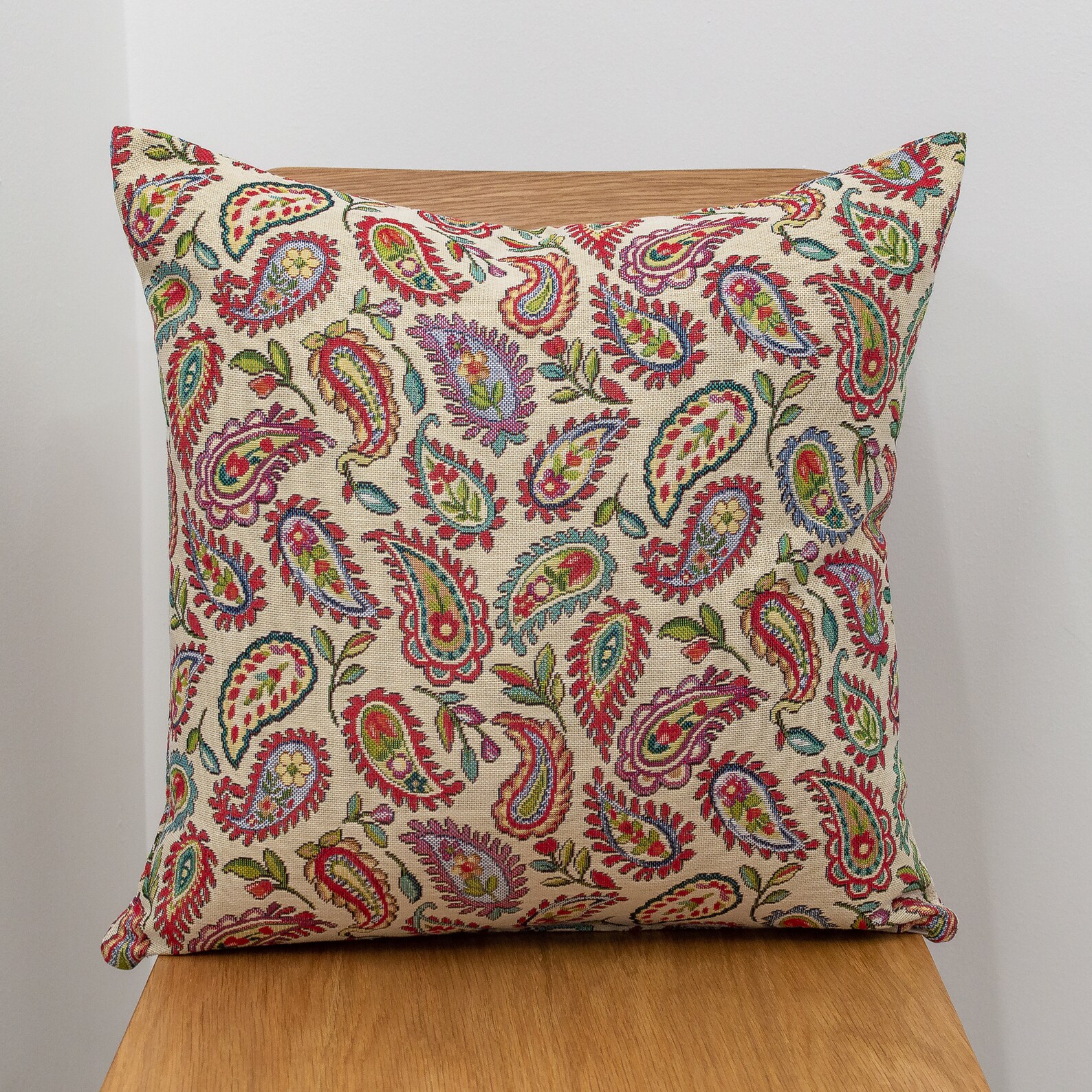 Paisley Tapestry Cushion. 17x17 43cm Double Sided. Etsy