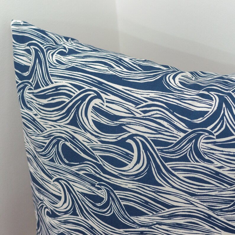 Mini Waves Soft Blue 50cm Cushion