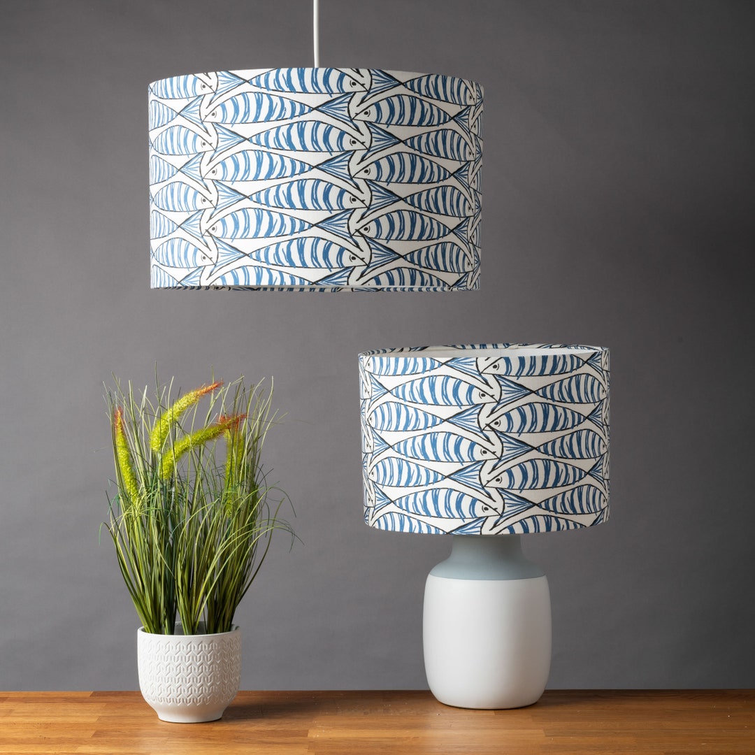 Abat-jour ou suspension motifs géométrique tissu riad au choix Abat-jour ou suspension motifs géométrique tissu riad au choix