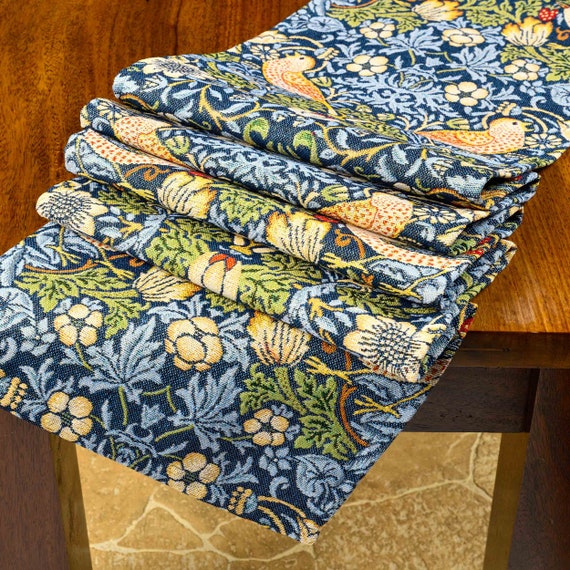 William Morris Satin: Strawberry Thief - Per ½ Metre - Vibes & Scribes