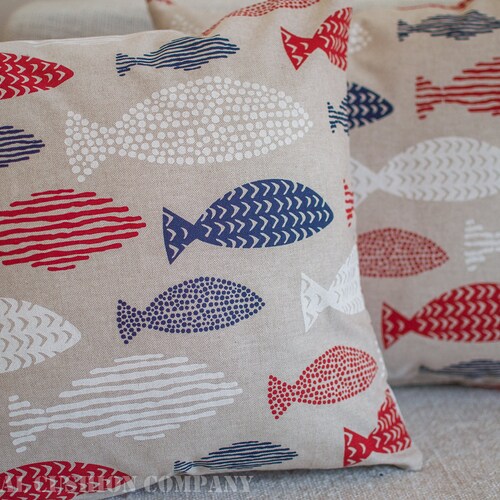 thumbnail image 2 of Beige Seagull Cushion – Double-Sided, Nautical Theme, 17x17 Square By The Coastal Cushion Company 2 of 6