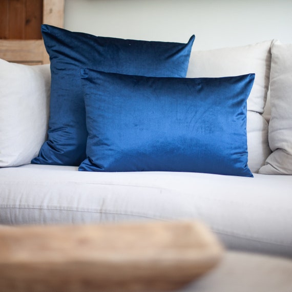 Bella Plain Velvet Extra large Cushion. Navy Blue Supersoft Velvet Chenille. Modern and On trend Home Accessory. 23x23 XL Cushion Cover. Etsy Ireland