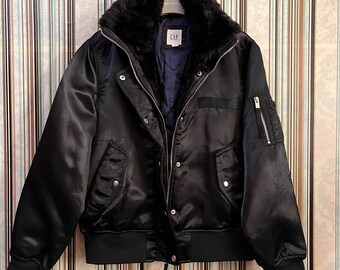 RARE!!VTG Gap G-1 Topgun Pilot Jackets Bomber Zip Button Size M
