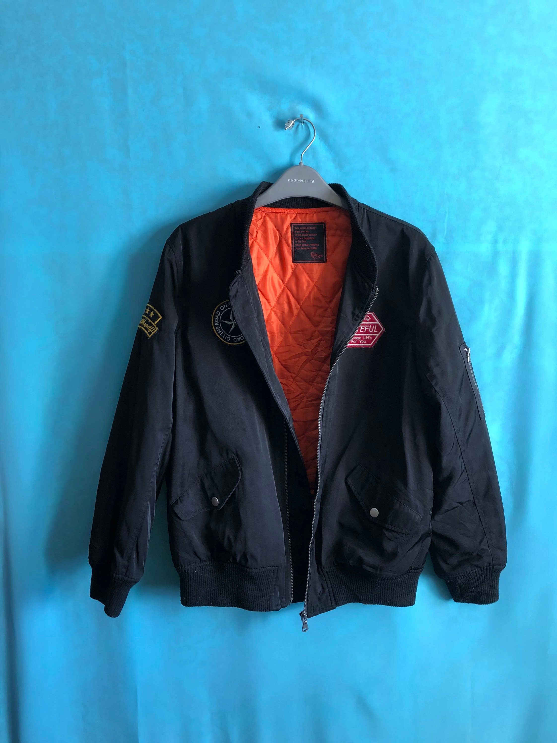 SALE!!VTG Private Pause Bomber Jacket Patches Cool Designer
