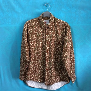 SALE!! VTG red hot blue rhb floral paisley abstract shirt large #886