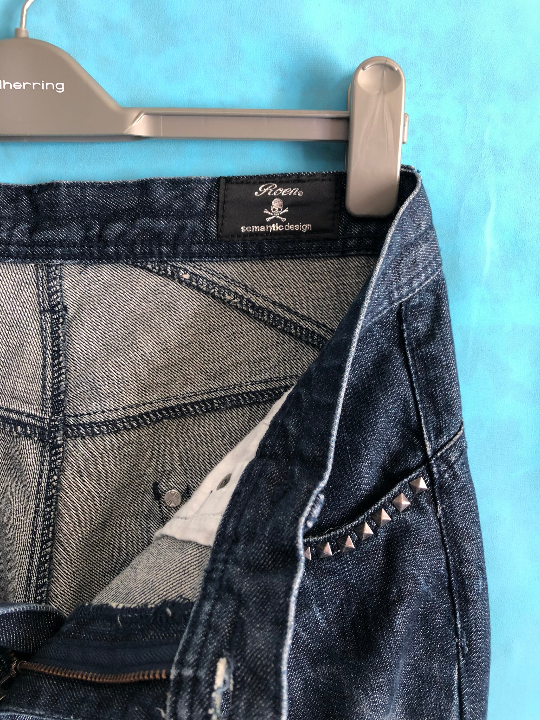 品揃え豊富で Semantic X Roen MEGARARE!!VTG Design Stone Wash Acid Stud パンツ