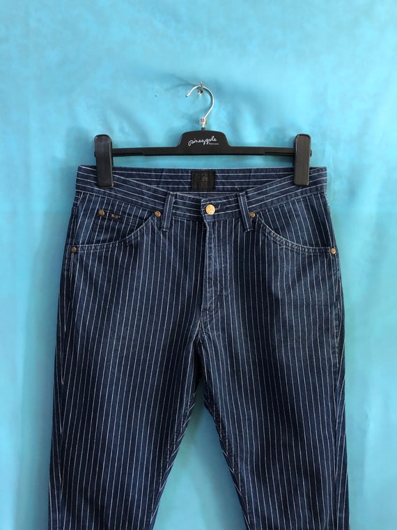 Salevtg Lee Nano Universe Edition Hickory Striped Crop Jeans Etsy