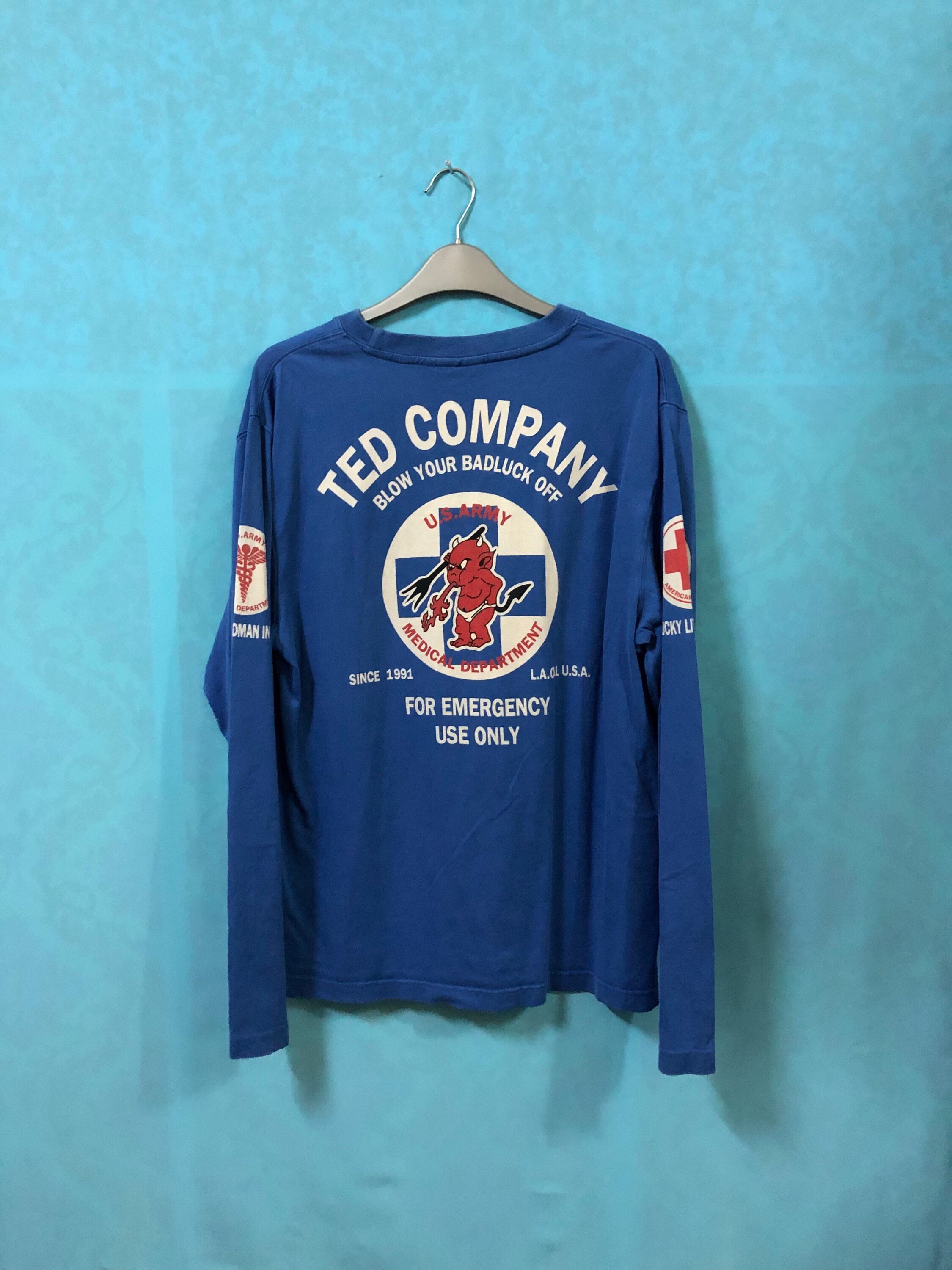 VTG TED COMPANY Ted Man U.s Army Blue Medium Longsleeve 445 - Etsy