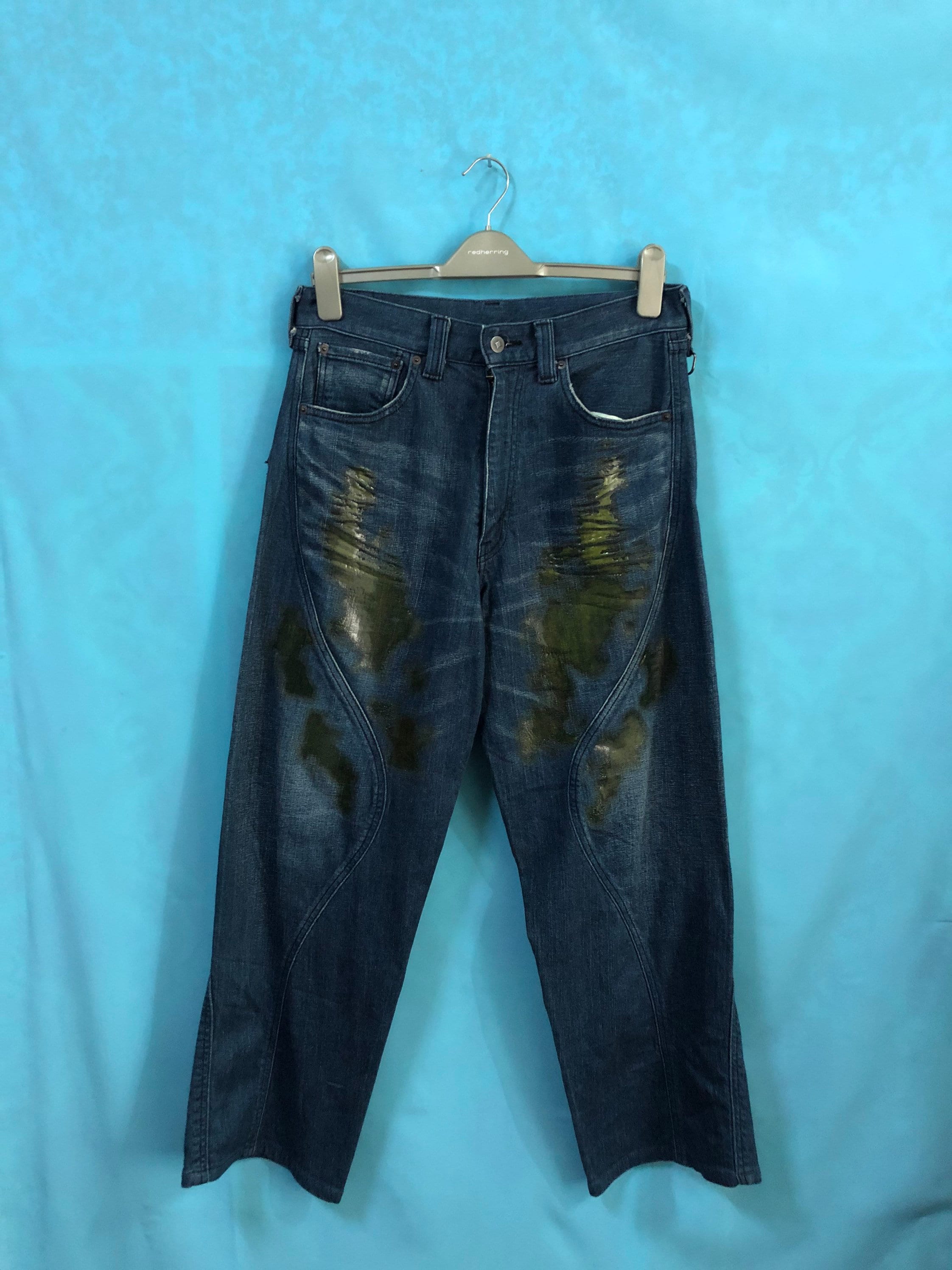 Levis FLU Denim Pants archive 希少品 RARE LEVIS FLU Jeans Blue Japanese Designer Relaxed Fit Size 30
