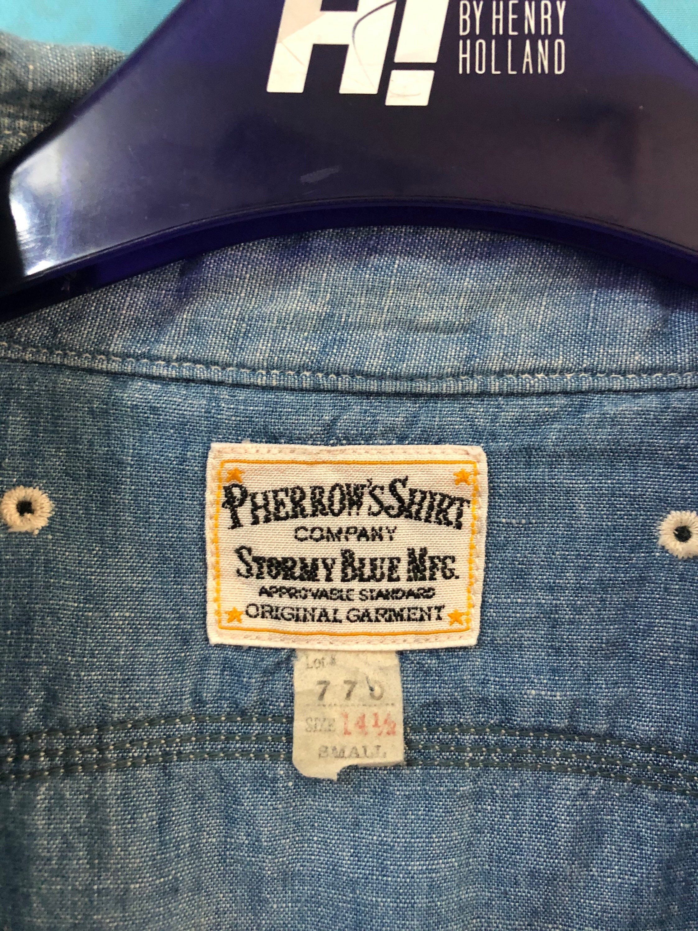 RAREVTG Pherrow Shirt Company Stormy Blue Mfg Western Shirt - Etsy